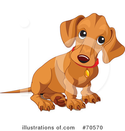 Royalty-Free (RF) Wiener Dog Clipart Illustration by Pushkin - Stock Sample #70570
