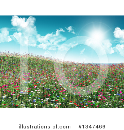 Royalty-Free (RF) Wild Flowers Clipart Illustration by KJ Pargeter - Stock Sample #1347466