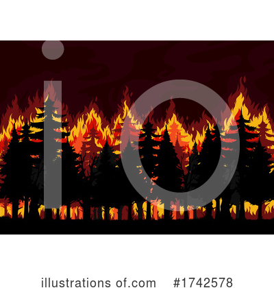 Royalty-Free (RF) Wildfire Clipart Illustration by Vector Tradition SM - Stock Sample #1742578