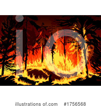 Royalty-Free (RF) Wildfire Clipart Illustration by Vector Tradition SM - Stock Sample #1756568