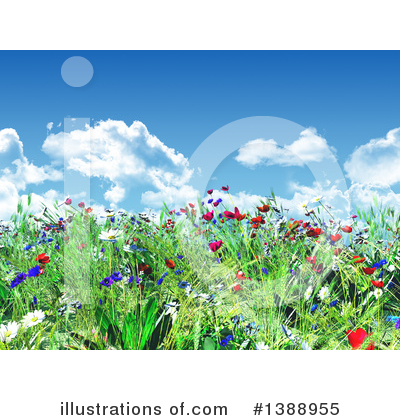 Wild Flowers Clipart #1388955 by KJ Pargeter