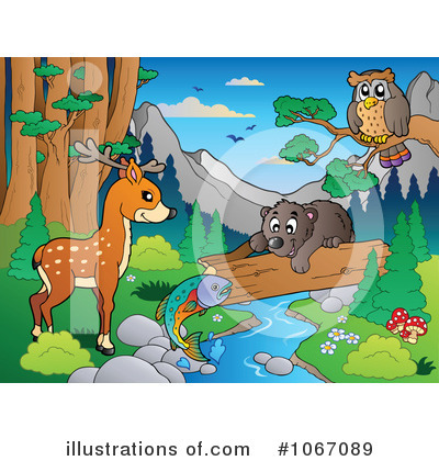 Royalty-Free (RF) Wildlife Clipart Illustration by visekart - Stock Sample #1067089