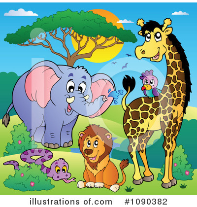 Royalty-Free (RF) Wildlife Clipart Illustration by visekart - Stock Sample #1090382