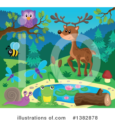 Royalty-Free (RF) Wildlife Clipart Illustration by visekart - Stock Sample #1382878
