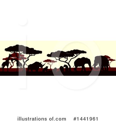 Rhinoceros Clipart #1441961 by AtStockIllustration