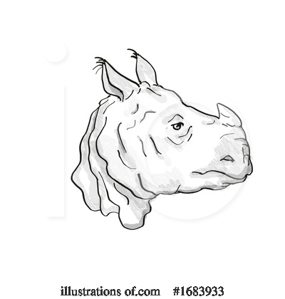 Rhinoceros Clipart #1683933 by patrimonio