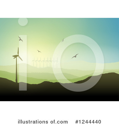 Wind Farm Clipart #1244440 by KJ Pargeter