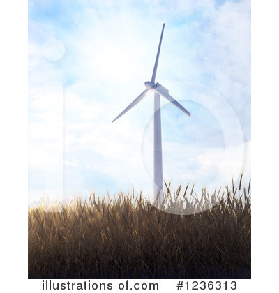 Royalty-Free (RF) Wind Turbine Clipart Illustration by Mopic - Stock Sample #1236313