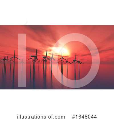 Royalty-Free (RF) Wind Turbine Clipart Illustration by KJ Pargeter - Stock Sample #1648044