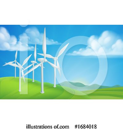 Wind Turbine Clipart #1684018 by AtStockIllustration