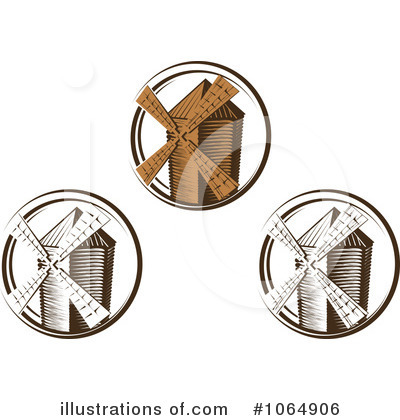 Royalty-Free (RF) Windmill Clipart Illustration by Vector Tradition SM - Stock Sample #1064906