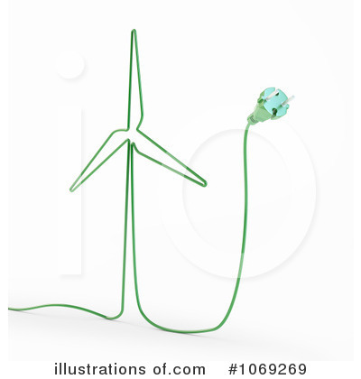 Royalty-Free (RF) Windmill Clipart Illustration by Mopic - Stock Sample #1069269