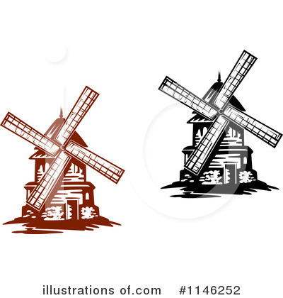 Royalty-Free (RF) Windmill Clipart Illustration by Vector Tradition SM - Stock Sample #1146252