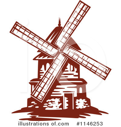 Royalty-Free (RF) Windmill Clipart Illustration by Vector Tradition SM - Stock Sample #1146253