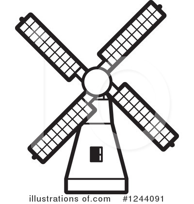 Windmill Clipart #1244091 by Lal Perera