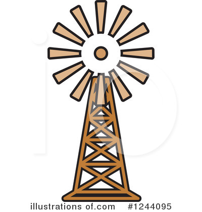Royalty-Free (RF) Windmill Clipart Illustration by Lal Perera - Stock Sample #1244095