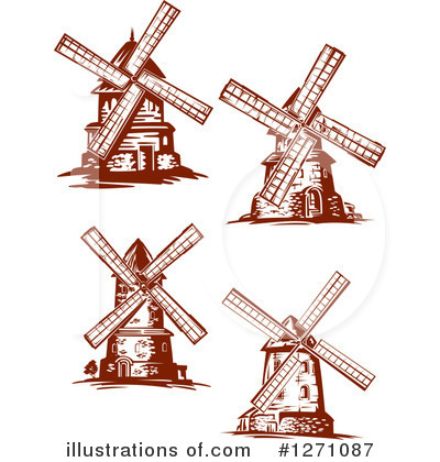 Royalty-Free (RF) Windmill Clipart Illustration by Vector Tradition SM - Stock Sample #1271087
