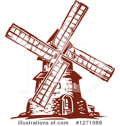 Windmills Clipart #1271088 by Vector Tradition SM