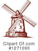 Windmill Clipart #1271090 by Vector Tradition SM