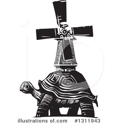 Royalty-Free (RF) Windmill Clipart Illustration by xunantunich - Stock Sample #1311943