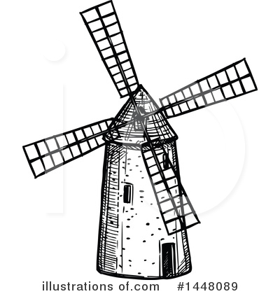 Royalty-Free (RF) Windmill Clipart Illustration by Vector Tradition SM - Stock Sample #1448089