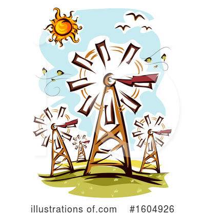 Royalty-Free (RF) Windmill Clipart Illustration by BNP Design Studio - Stock Sample #1604926