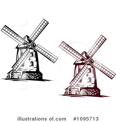 Royalty-Free (RF) Windmills Clipart Illustration by Vector Tradition SM - Stock Sample #1095713