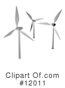 Windmills Clipart #12011 by AtStockIllustration