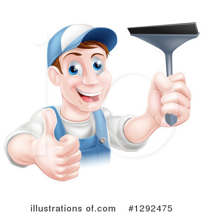 Royalty-Free (RF) Window Cleaner Clipart Illustration by AtStockIllustration - Stock Sample #1292475