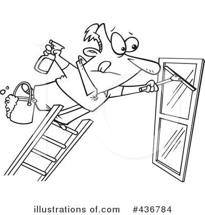 Royalty-Free (RF) Window Cleaner Clipart Illustration by toonaday - Stock Sample #436784