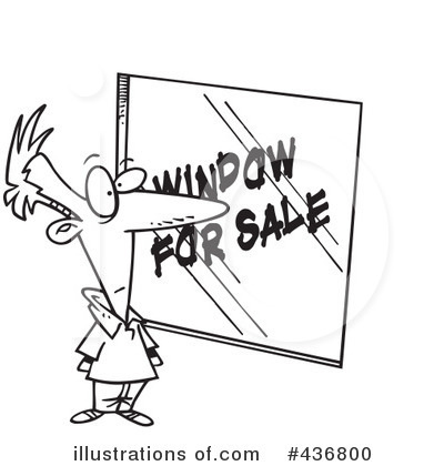 Royalty-Free (RF) Window Clipart Illustration by toonaday - Stock Sample #436800