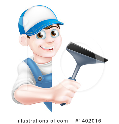 Royalty-Free (RF) Window Washer Clipart Illustration by AtStockIllustration - Stock Sample #1402016