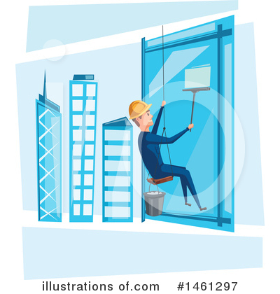 Royalty-Free (RF) Window Washer Clipart Illustration by Vector Tradition SM - Stock Sample #1461297