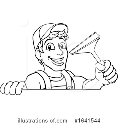 Royalty-Free (RF) Window Washer Clipart Illustration by AtStockIllustration - Stock Sample #1641544