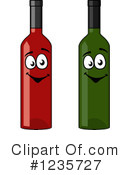 Wine Bottle Clipart #1235727 by Vector Tradition SM