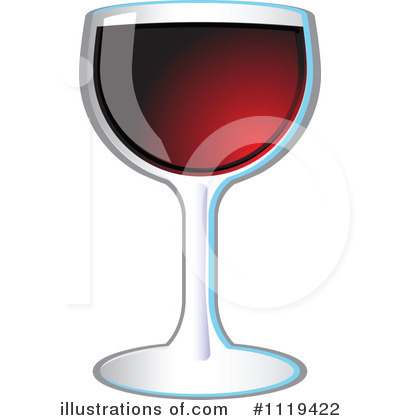 Wine Glasses Clipart #1119422 by Leo Blanchette