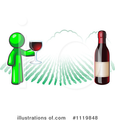 Royalty-Free (RF) Wine Clipart Illustration by Leo Blanchette - Stock Sample #1119848