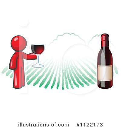 Royalty-Free (RF) Wine Clipart Illustration by Leo Blanchette - Stock Sample #1122173