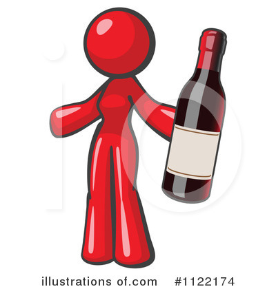Royalty-Free (RF) Wine Clipart Illustration by Leo Blanchette - Stock Sample #1122174
