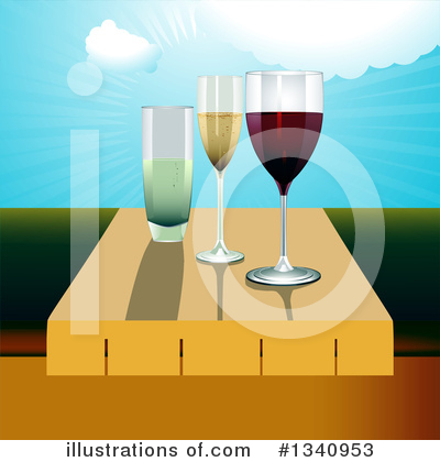 Wine Glasses Clipart #1340953 by elaineitalia