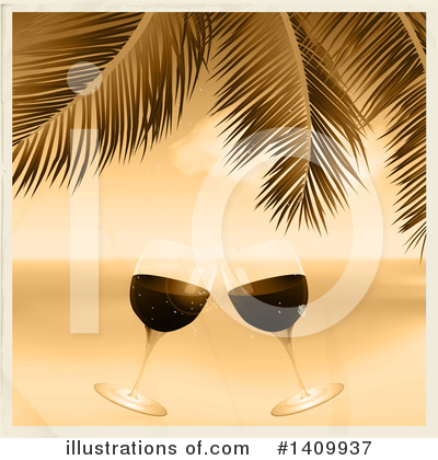 Royalty-Free (RF) Wine Clipart Illustration by elaineitalia - Stock Sample #1409937