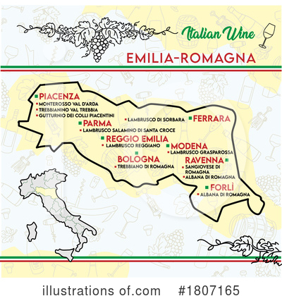 Royalty-Free (RF) Wine Clipart Illustration by Domenico Condello - Stock Sample #1807165