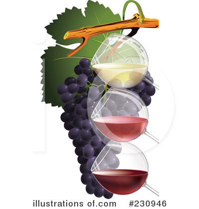 Royalty-Free (RF) Wine Clipart Illustration by Eugene - Stock Sample #230946