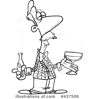 Royalty-Free (RF) Wine Clipart Illustration by toonaday - Stock Sample #437506
