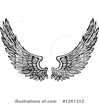 Royalty-Free (RF) Wing Clipart Illustration by Chromaco - Stock Sample #1261312