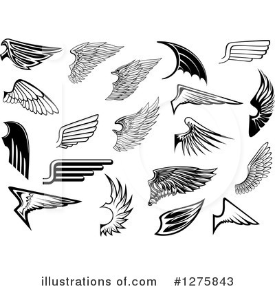 Royalty-Free (RF) Wing Clipart Illustration by Vector Tradition SM - Stock Sample #1275843