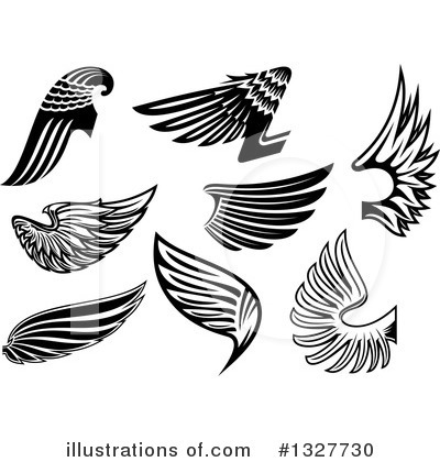 Royalty-Free (RF) Wing Clipart Illustration by Vector Tradition SM - Stock Sample #1327730