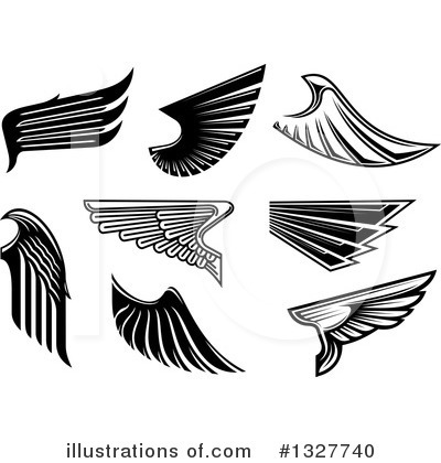Royalty-Free (RF) Wing Clipart Illustration by Vector Tradition SM - Stock Sample #1327740