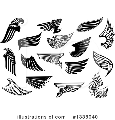Royalty-Free (RF) Wing Clipart Illustration by Vector Tradition SM - Stock Sample #1338040