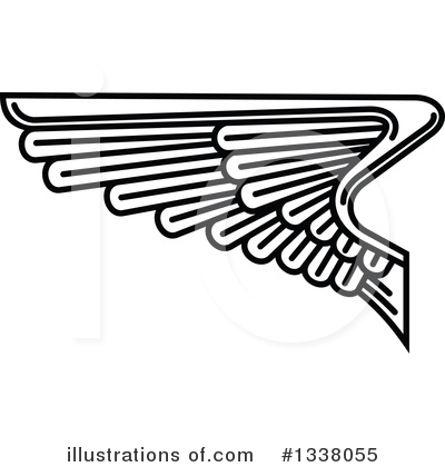 Royalty-Free (RF) Wing Clipart Illustration by Vector Tradition SM - Stock Sample #1338055